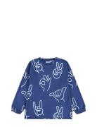 Rube Tops T-shirts Long-sleeved T-Skjorte Navy Molo