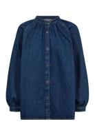 Mmbello Denim Shirt Tops Shirts Denim Shirts Blue MOS MOSH