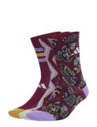 W Farm 3Pp Sport Sport Clothing Sport Socks Burgundy Adidas Performanc...