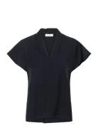 Adeliaiw Top Tops Blouses Short-sleeved Navy InWear