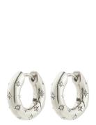 Nevaeh Hoops Silver-Plated Accessories Jewellery Earrings Hoops Silver...