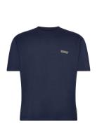 Wbbaine Fish Tee Tops T-Kortærmet Skjorte Navy Woodbird