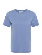 Almaiw Tshirt Tops T-shirts & Tops Short-sleeved Blue InWear