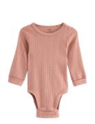 Body Pointelle Langærmet Body Pink Lindex