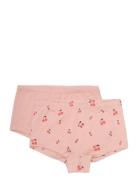 Briefs 2-Pack Aop Night & Underwear Underwear Panties Pink Minymo