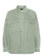 Vmpaloma Ls Over D Shirt Ga Tops Overshirts Green Vero Moda