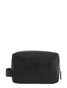 Leather Wash Bag Toilettaske Black GANT