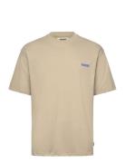 Wbbaine Space Tee Tops T-Kortærmet Skjorte Beige Woodbird