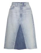 Paneled Denim A-Line Skirt Skirts Knee-length & Midi Skirts Blue Polo ...