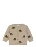 Cardigan Knit Tops Knitwear Cardigans Beige Minymo
