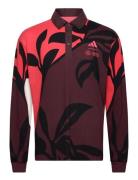 Mer Sp Lspolo M Tops Polos Long-sleeved Red Adidas Performance