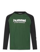 Hmljr Logo T-Shirt L/S Sport T-shirts Long-sleeved T-Skjorte Green Hum...