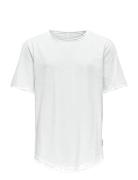Osjbenne Longy Ss Tee Jrs Noos Tops T-Kortærmet Skjorte White ONLY & S...
