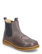 Booties - Flat - With Elastic Boots Støvler Purple ANGULUS