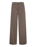 Mmvincent Setta Pant Bottoms Trousers Wide Leg Brown MOS MOSH