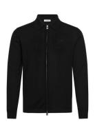 Kaleb Merino Zip Cardigan Tops Knitwear Full Zip Jumpers Black J. Lind...