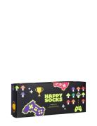 4-Pack Gamer Socks Gift Set Lingerie Socks Regular Socks Black Happy S...
