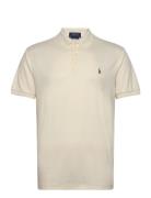 Custom Slim Fit Soft Cotton Polo Shirt Tops Polos Short-sleeved Cream ...