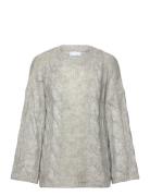 Lyza Knit Tops Knitwear Jumpers Grey Noella