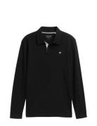 Basic Polo With Contrast Tops Polos Long-sleeved Black Tom Tailor