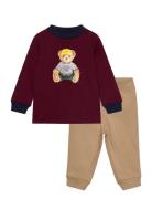 Polo Bear Jersey Tee & Fleece Pant Set Sets Sets With Long-sleeved T-s...
