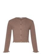 Ribbed Knit Cardigan Tops Knitwear Cardigans Beige Mango