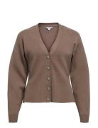 Objreynard Ls Sli Cardigan Noos Tops Knitwear Cardigans Brown Object