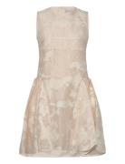 2442 Airy Jacquard, Romantic Ruffli Designers Short Dress Cream STINE ...
