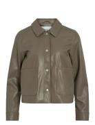 Vihellium Short Jacket - Noos Læderjakke Skindjakke Brown Vila