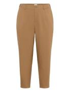 Kcmerla Pants Bottoms Trousers Suitpants Beige Kaffe Curve