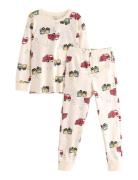 Pyjamas Fire Trucks Working V Pyjamassæt Cream Lindex