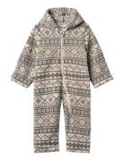 Fleece Suit Allo Outerwear Fleece Outerwear Fleece Coveralls Cream Whe...