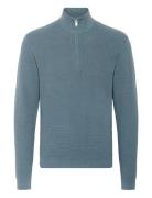 Malagoon Z Tops Knitwear Half Zip Jumpers Blue Matinique