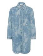 Slaltea Denim Dress Dresses Shirt Dresses Blue Soaked In Luxury