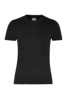 Ss Supima Crewneck Tops T-shirts & Tops Short-sleeved Black Calvin Kle...