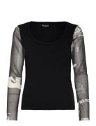 Lisboa Tops T-shirts & Tops Long-sleeved Black Desigual