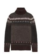 Maroll Pattern Tops Knitwear Turtlenecks Brown Matinique