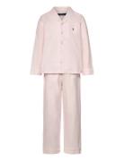 S6-Sleepwear Pant Set Pyjamassæt Pink Ralph Lauren Kids
