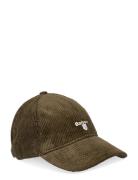 Barbour Preston Cord Cap Designers Headwear Caps Khaki Green Barbour
