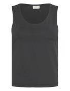 Kaarina Jersey Top Tops T-shirts & Tops Sleeveless Black Kaffe
