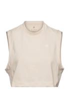 Studio Sport Tank Top Sport Crop Tops Sleeveless Crop Tops Cream Adida...