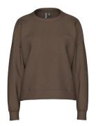 Pcchilli Ls Sweat Noos Bc Tops Sweatshirts & Hoodies Sweatshirts Brown...