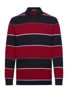 Hw Jersey Striped Polo Shirt Tops Polos Long-sleeved Red Fred Perry