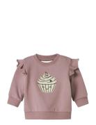 Nbfnilda Ls Sweat Bru Tops Sweatshirts & Hoodies Sweatshirts Pink Name...