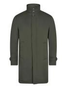 Bs Bedford Slim Fit Coat Tynd Frakke Khaki Green Bruun & Stengade