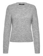 Vmnovah Ls O-Neck Pullover Ga Noos Tops Knitwear Jumpers Grey Vero Mod...