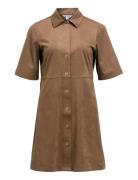 Objfenja Scarlet 3/4 Short Dress E Wi 25 Kort Kjole Brown Object