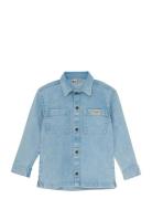Denim Shirt Backprint Outerwear Jackets & Coats Denim & Corduroy Blue ...