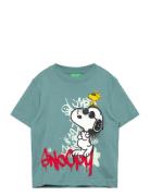 T-Shirt Tops T-Kortærmet Skjorte Green United Colors Of Benetton