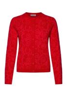 Rws Mutka Mini Piirto Unikko Tops Knitwear Cardigans Pink Marimekko